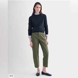 Everlane Organic Straight-Leg Pant in Green